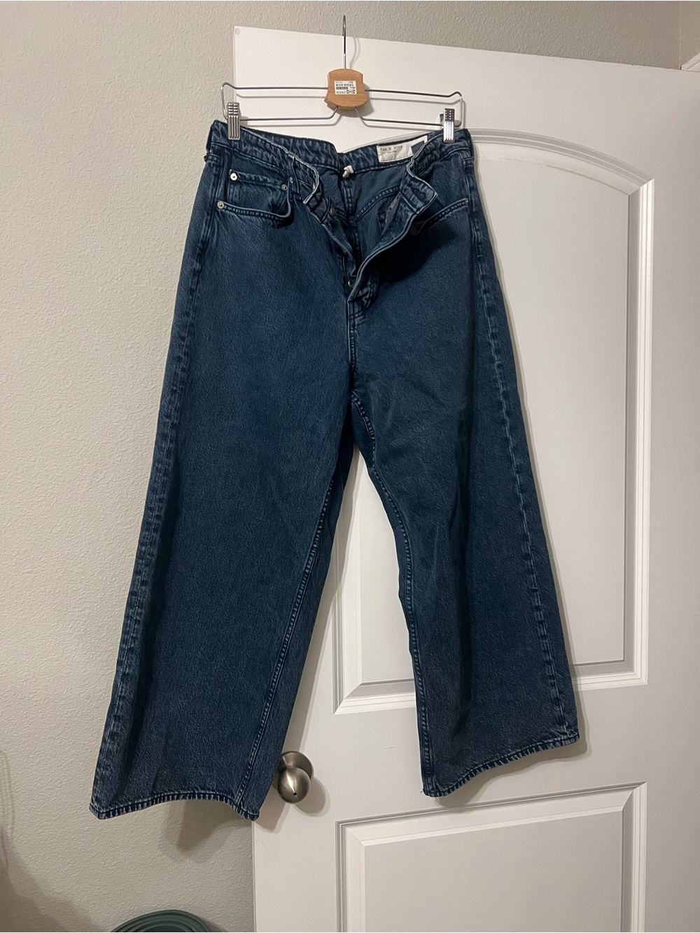 Rag & Bone Maya Ankle Wide-Leg Dark Blue Jeans